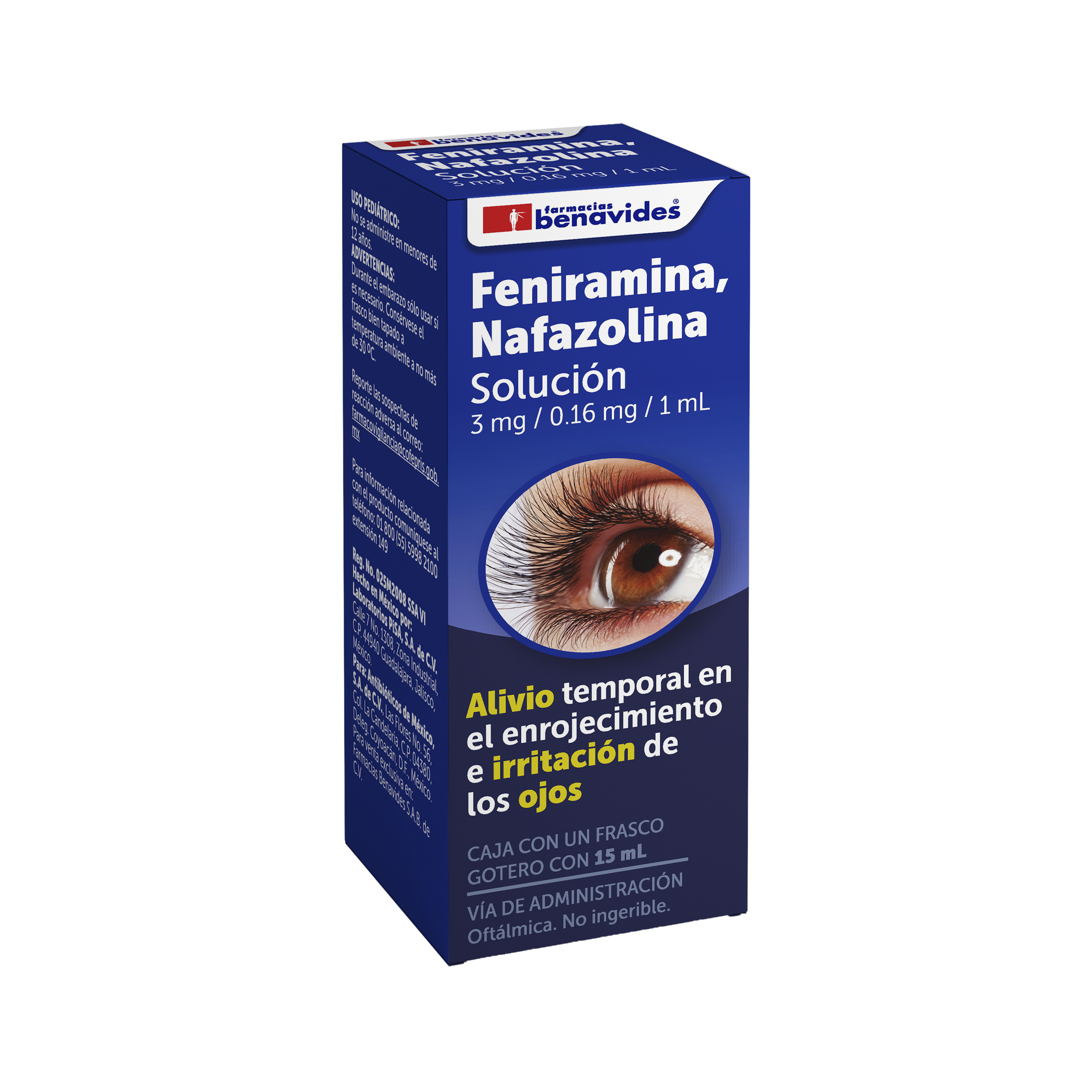 Feniramina, Nafazolina Solución